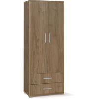 Mobile 2 Ante 2 Cassetti 71L x 41P x h182 – Finitura Legno Noce – Sarmog