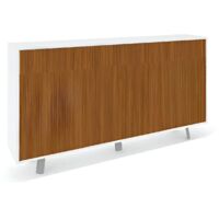 Mobile 3 Ante 3 Cassetti 164L x 41P x h92 – Finitura Bianco Opaco E Rovere Dogato – Sarmog