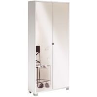 Mobile 2 Ante Specchio 83L x 29P x h190 – Finitura Bianco Fiammato – Sarmog