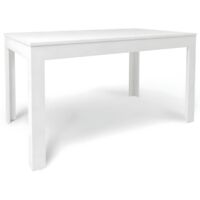 Tavolo Estensibile da Pranzo 140x80 cm Bianco Moderno