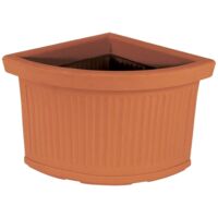 Vaso in Polimero Monacis Angolare Millerighe Terracotta cm 40 (40X40X34h)