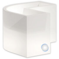 Fioriera Angolare Flowerpot Luce Bianca in Polimero Monacis - Cm 160X35X50 H