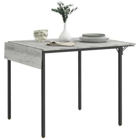 Four-Person Drop Leaf Dining Table - Grey (1/5)