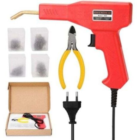 Máquina de soldadura de plástico, reparación de pistola de soldadura, kit de reparación de parachoques de automóvil, soldadura de plástico para caja de papel de parachoques de automóvil (1/4)