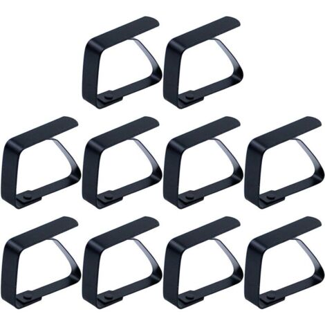 Pinzas grandes para manteles de acero inoxidable, pinzas para manteles, pinzas para manteles, pinzas para manteles, pinzas para manteles - plateadas, para mesas con un grosor máximo de tablero de 5 cm (1/5)