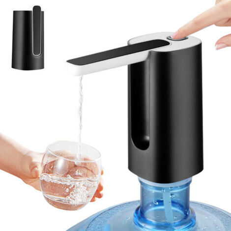 Distributore d'acqua da 5 galloni con base, pompa d'acqua elettrica pieghevole con ricarica USB e spegnimento automatico, distributore d'acqua portatile per 2-5 galloni, universale, touchscreen e sile (1/4)