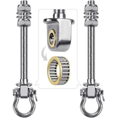 Set di 2 ganci per altalena in acciaio inox 304 per travi in legno e metallo, perfetti per appendere amache, altalene da yoga e altalene da veranda.