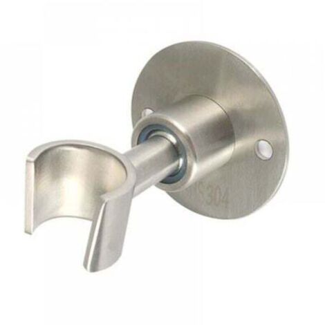Supporto per soffione doccia in acciaio inox, 1 pezzo, regolabile a 360°, supporto per soffione doccia in metallo da parete (1/4)