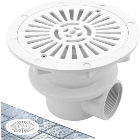 Scarico principale per piscine, copertura universale rotonda per scarico piscine fuori terra, accessori di drenaggio G2 per piscine interrate, stagni e acquari, bianco