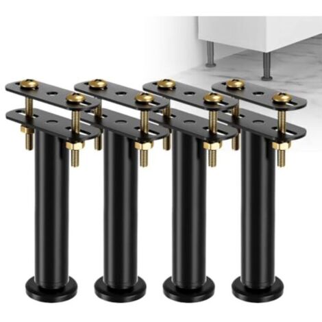 Set di 4 piedini regolabili per letto (18-32 cm) - Piedini di supporto medi e robusti per reti a doghe - Kit di rinforzo per reti a doghe