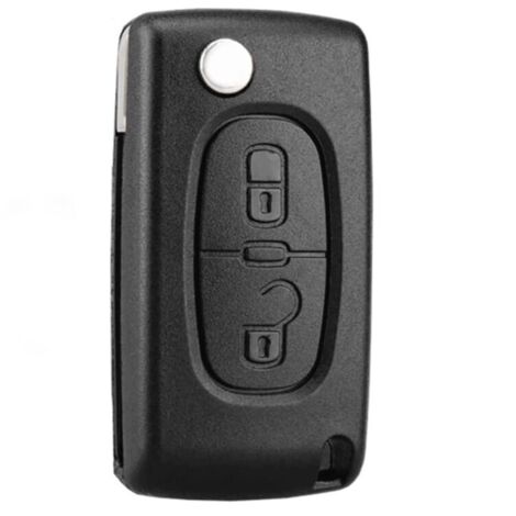 Pulsanti scocca chiave compatibili CE0536 Chiave pieghevole a scatto per Peugeot 207 307 308 407 408 3008 5008 Citroen C2 C3 C4 C5 C6 C8 (2 pulsanti, CE0536) (1/4)