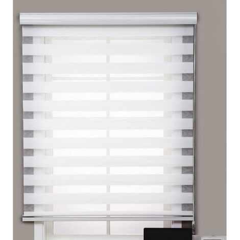 Tende veneziane senza foratura, tende oscuranti impermeabili a doppio strato per bagno, balcone, camera da letto, 100x150 cm, bianche, facili da installare