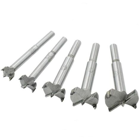 Set di 5 punte piatte da trapano da 15-35 mm, acciaio ad alta resistenza, utensili da taglio per la lavorazione del legno, regalo per la festa del papà (5 pezzi) (1/5)