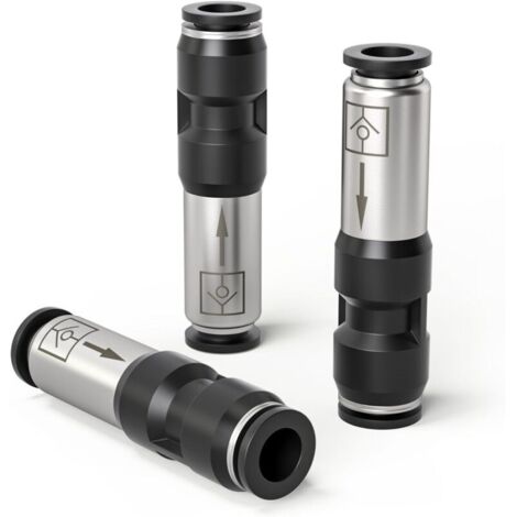 Valvola di non ritorno pneumatica dritta, 3 pezzi, 6 mm, per il collegamento alle porte di scarico dell'aria compressa (1/4)