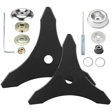 Lama di ricambio per tosaerba, in acciaio al carburo con adattatore, per albero da 25,4 mm o 20 mm, compatibile con Husqvarna, Stihl, Oregon e Hitachi (1/5)