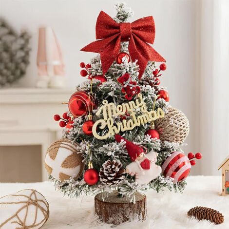 Mini albero di Natale artificiale da 45 cm. Piccolo albero di Natale con luci a LED. Albero di Natale in miniatura. Piccolo albero di Natale da tavolo. Albero di Natale per decorazioni natalizie. Idea (1/5)