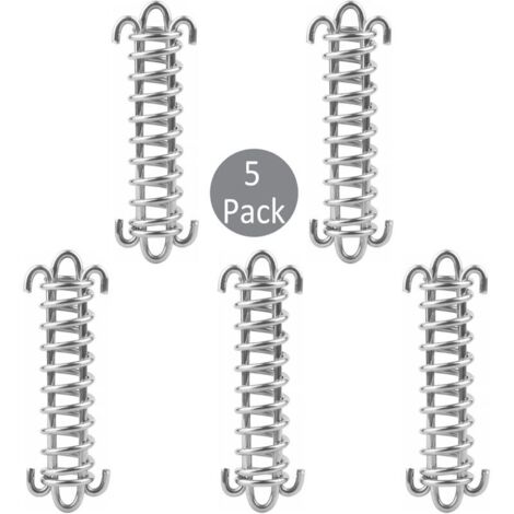 Fissaggi per vele ombreggianti, 5 fibbie in acciaio inossidabile per corde a molla per tende, kit di fissaggio per vele da giardino, kit di fissaggio per vele ombreggianti, kit di fissaggio per vele d