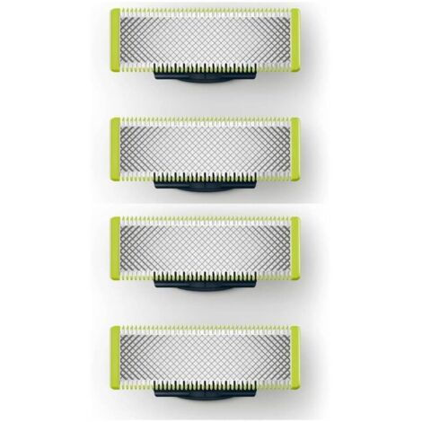 Lame di ricambio compatibili con i rasoi OneBlade in acciaio inossidabile ad alta precisione e lunga durata - Confezione da 4