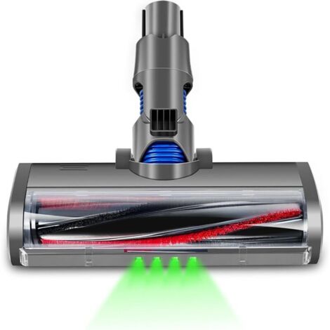 Spazzola motorizzata compatibile con Dyson V6 DC58 DC59 DC61 DC62. Rullo a setole miste per pavimenti duri con luce verde. (1/4)
