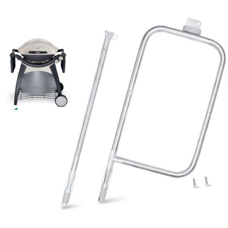 Tubo bruciatore in acciaio inossidabile adatto per barbecue a gas Weber serie Q300, Q320, Q3000, Q3200 (parti di ricambio 60036/65032)