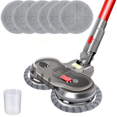 Spazzola motorizzata turbo per la pulizia compatibile con aspirapolvere, lavapavimenti e lucidatrice Dyson V7 V8 V10 V11 V15 per pavimenti in marmo e legno, incluso panno in microfibra