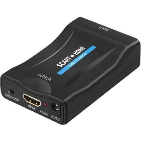 Convertitore da SCART a HDMI, adattatore da SCART a HDMI, convertitore audio video, supporta uscita HDMI 720/1080p per TV, decoder, videoregistratore, lettore VHS, Xbox, PS1, PS2, PS3, Wi-Fi