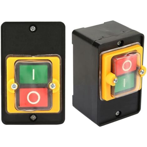 Interruttore a pulsante impermeabile On/Off AC220V/380V 10A per sega da tavolo, trapano a colonna, tavolo fresatrice, trapano, sega da tavolo, sega a nastro