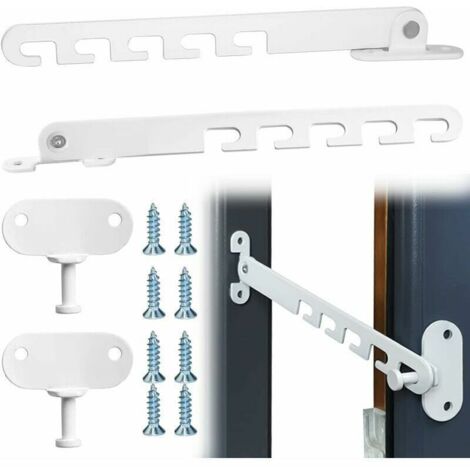 Set di limitatori di apertura per finestre a battente da 2 pezzi con viti, limitatore di apertura per finestre per la regolazione dell'apertura delle finestre (1/3)