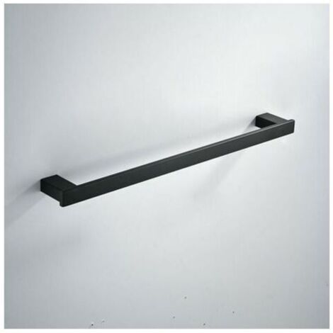 Portasciugamani da bagno, acciaio inossidabile, barra portasciugamani da 40 cm, nero, BA8003B-40 (1/3)