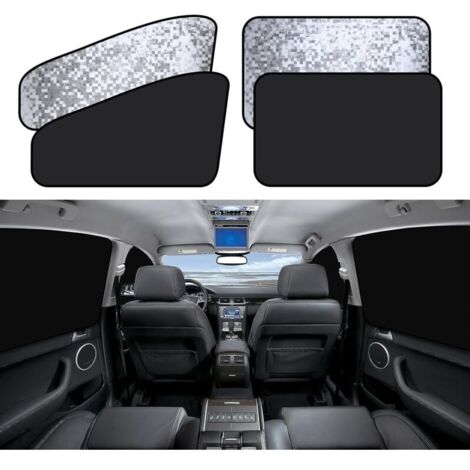 Parasole per auto - Tenda per auto per bloccare i raggi UV e il calore, magnetica, per finestrino laterale, 4 pezzi (1/4)
