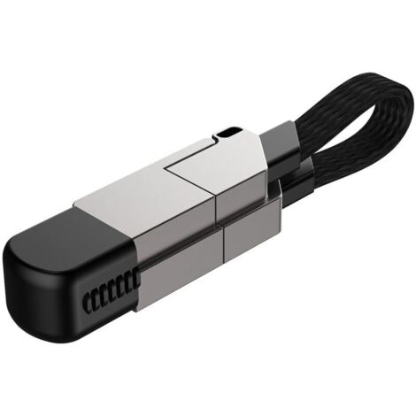 Portachiavi caricabatterie USB-C iOS PD 60W 6 in 1, cavo di ricarica rapida, magnetico, pieghevole e portatile, per il trasferimento dati in viaggio, compatibile con tutti gli smartphone, tablet e bat (1/4)