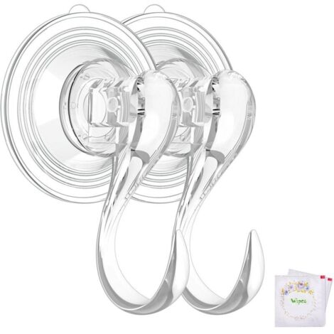 Ganci a ventosa, piccole ventose trasparenti per doccia con salviette, ventose a vuoto ultra resistenti con ganci, ventose per il bagno rimovibili e riutilizzabili per piastrelle, (1/4)