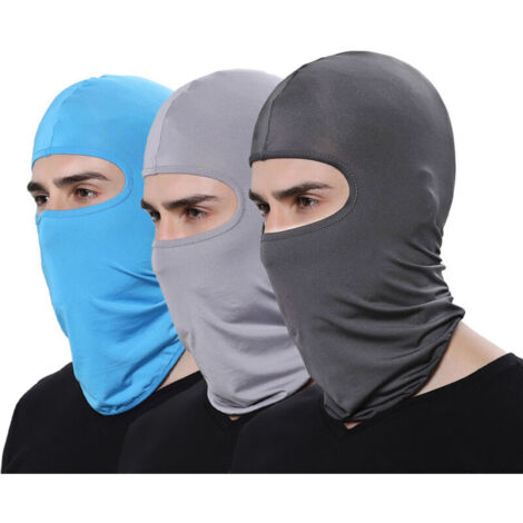 Maschera da sci estiva 3 pezzi - passamontagna con protezione integrale del viso - protezione solare traspirante - passamontagna da ciclismo - passamontagna sportivo antivento