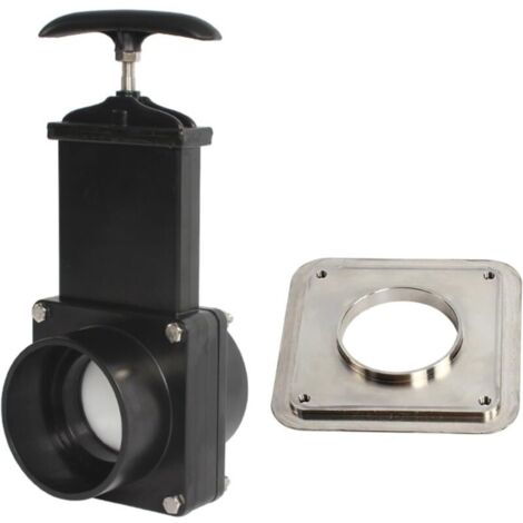 Valvola per porta in plastica azionata manualmente, accessorio per camper, 63 mm, corpo di flusso resistente con maniglia in metallo per roulotte, rimorchi, camper (1/4)