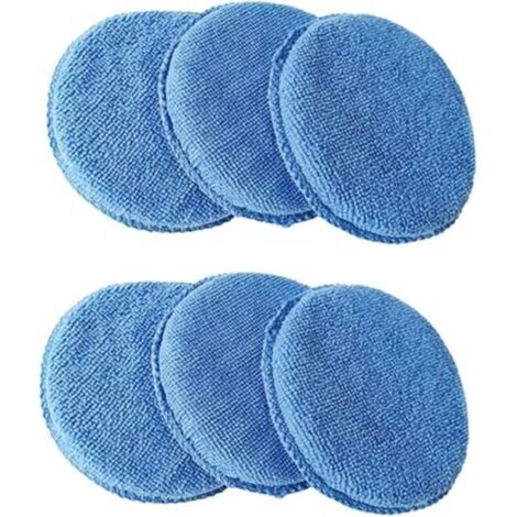 Set di 6 tamponi in microfibra per cera per auto, set di tamponi in microfibra per cera per auto per la pulizia e la lucidatura di dettagli fini (1/4)
