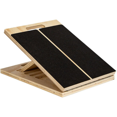 Tavola inclinata professionale, tavola inclinata portatile regolabile in legno con maniglia per squat sui polpacci, esercizi per gambe, ginocchia, talloni e caviglie