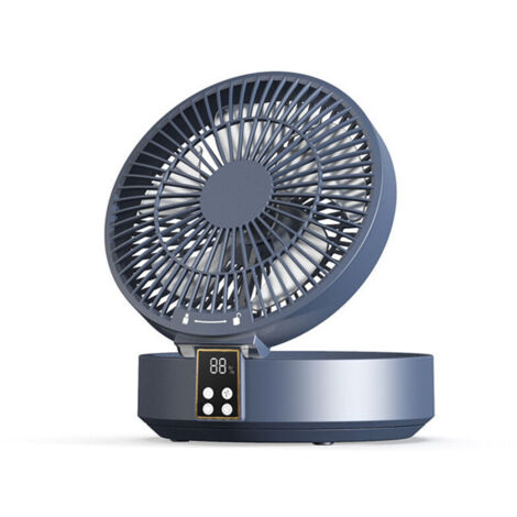 Ventilatore silenzioso ultra potente, ventilatore da tavolo portatile, ventilatore da tavolo ricaricabile tramite USB, batteria da 1000 mAh, ventilatore da tavolo rotante a 120° con LED, telecomando, 