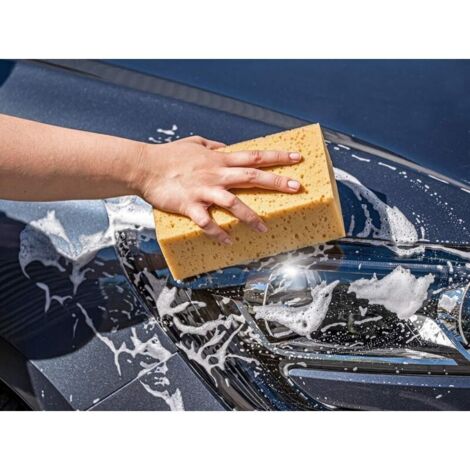Spugna speciale per il lavaggio dell'auto, extra large e resistente, per la decontaminazione, spugna di cotone assorbente ad alta densità, strumento per la spazzolatura dell'auto (1/4)