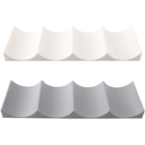 Portabottiglie da vino, organizer per bottiglie da frigorifero in 2 pezzi, portabottiglie da frigorifero, portabottiglie da vino, portabottiglie in plastica per un massimo di 10 bottiglie, per mobile 