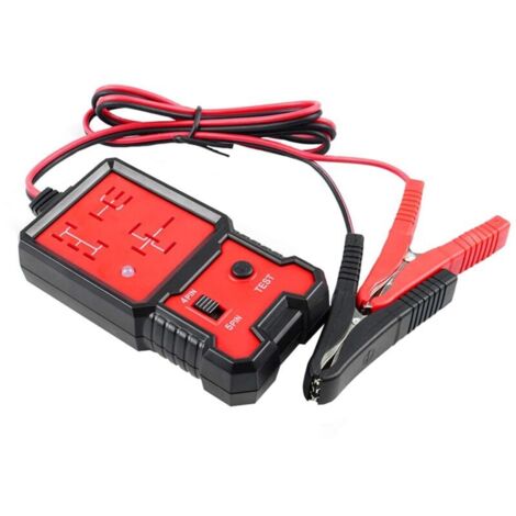 Tester relè per auto da 12 V, analizzatore relè per auto, analizzatore relè elettronico per auto, strumento diagnostico con morsetti a coccodrillo per riparazioni auto (1/4)