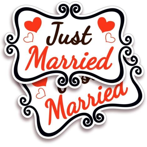 Magneti per auto da matrimonio - Decorazioni per matrimonio 30 x 20 cm, set da 2 (1/4)