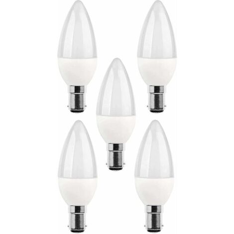 confezioni di lampadine LED B15, lampadina a incandescenza da 5 W, 220 V 270 lm, luce diurna 3000 K, attacco a baionetta B15, [classe di efficienza energetica A+]. (1/4)