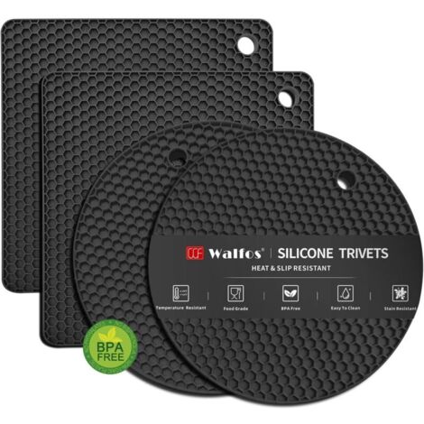 Sottopentola in silicone - 4 presine resistenti al calore, presine multifunzionali antiscivolo per la cucina, presine, teglie da forno, apriscatole, poggiamestolo, silicone