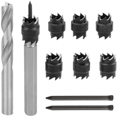 Set di 10 punte per saldatura a punti HSS da 3/8" e 5/16" per saldatura a punti, fresa per saldatura, utensile per foratura a solvente per foratura elettrica automatica (1/4)