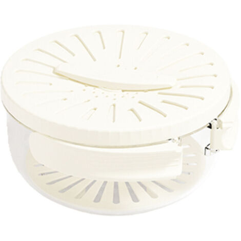 Scolafrutta 2 in 1 con cestello di scolo e conservazione, fruttiera con colino, scolafrutta con manico, adatto per lavare frutta e verdura, 15,5 cm (bianco) (1/2)