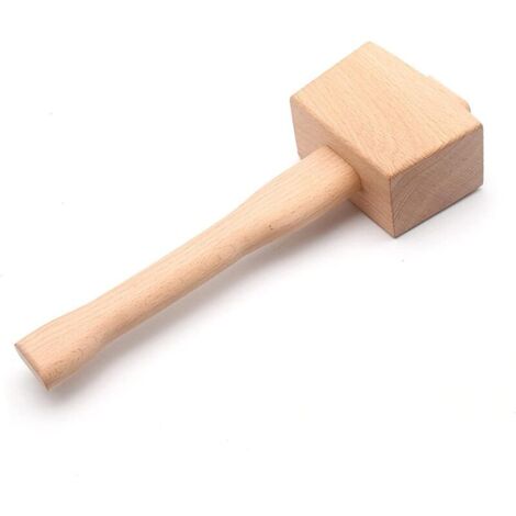 Mazzuolo da carpentiere in legno, martello con manico, attrezzo per la lavorazione del legno di faggio, colpo angolato per lavori fai da te, 245 mm