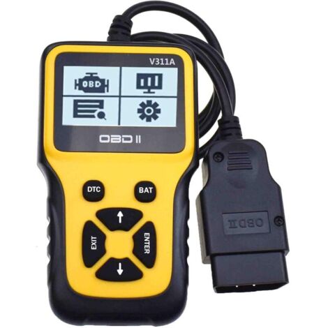 Scanner OBD II portatile e universale per auto, con lettore di codici OBD II e strumento di test della batteria integrato (V311A). (1/4)