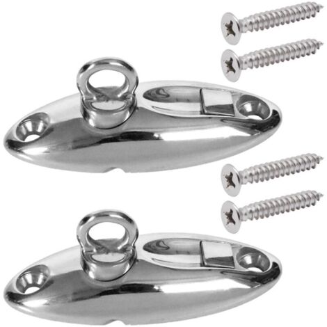 Set di ganci per parabordi a sgancio rapido, ganci per parabordi marini in acciaio inossidabile 316 con viti, clip a sgancio rapido per accessori per parabordi per ferramenta marina (1/4)