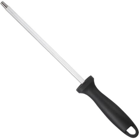 Affilacoltelli in acciaio diamantato, acciaio per affilatura di alta qualità da 32 cm, acciaio per affilatura professionale da 7,5 pollici per coltelli da cucina e forbici da chef, manico in polipropi (1/4)
