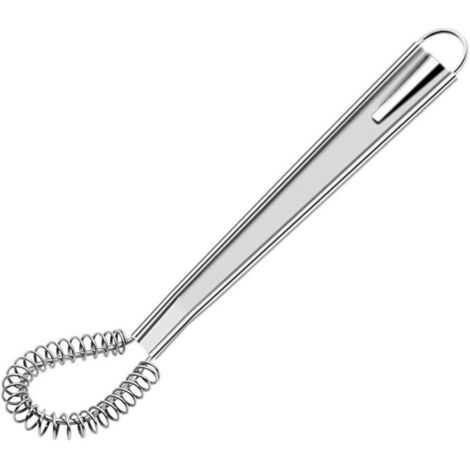 pezzi Frusta da cucina a spirale Cucchiaio magico Stoppino in acciaio inossidabile Frusta manuale Schiumatore cremoso Mini agitatore in acciaio inossidabile (argento) (1/3)